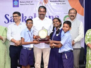 1st Place – Arya Jadhav, Sanjay Rathod & OM Patil, Keshav Smriti High School, Vasco